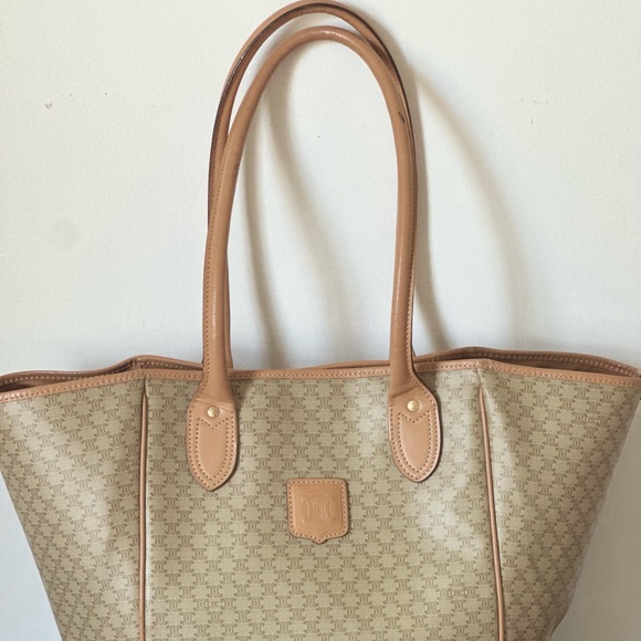 Authenticated Y2K Celine Neutral Carryall Tote - Picture 3 of 16